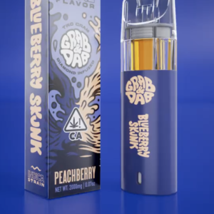 grab and dabs dual flavor disposable peachberry